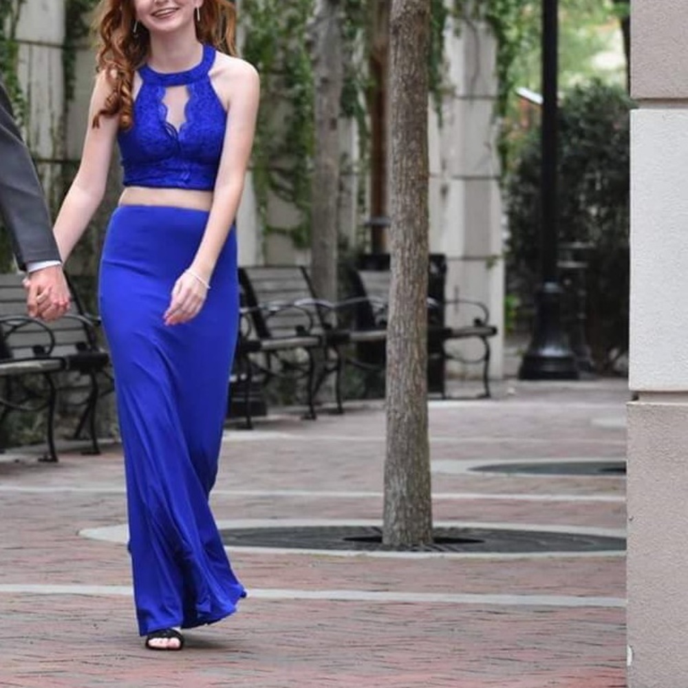 Two piece prom dress